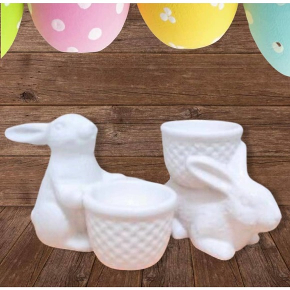 Target Other - Target Bullseye Easter Bunnies Ceramic Egg Holders